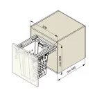 Riex GN76 szennyestartó - 500, 1x50L, H506, sínek nélkül, fehér