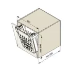 Riex GN77 szennyestartó - 450-től, 1x50L, H504, pántok nélkül, fehér