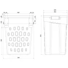 Riex GN77 szennyestartó - 450-től, 1x50L, H504, pántok nélkül, fehér
