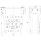 Riex GN77 szennyestartó - 500-tól, 1x40L, H504, pántok nélkül, fehér