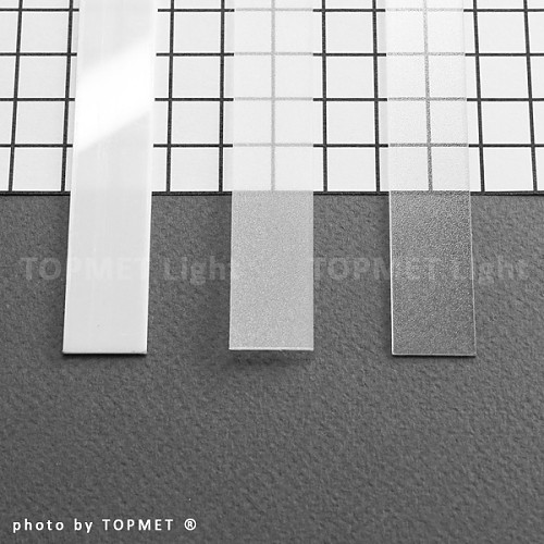 StrongLumio takaróprofil Flat LED profilhoz befűzős átlátszó 1m