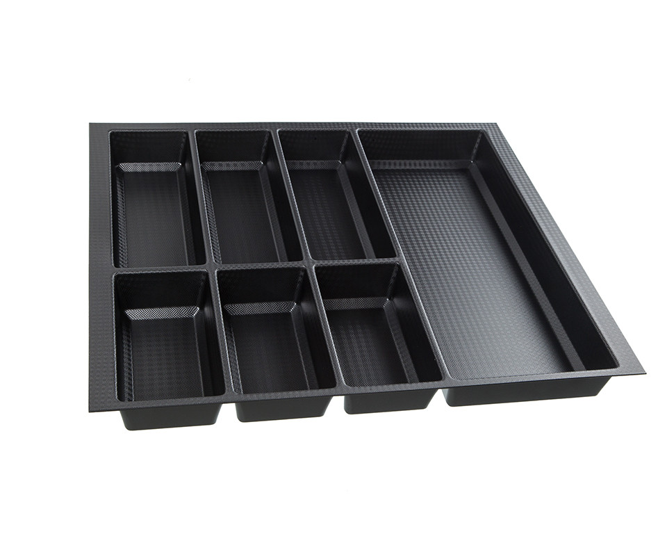 Evőeszköztartó Kristall soft touch 90 (822 x 474 mm) fekete