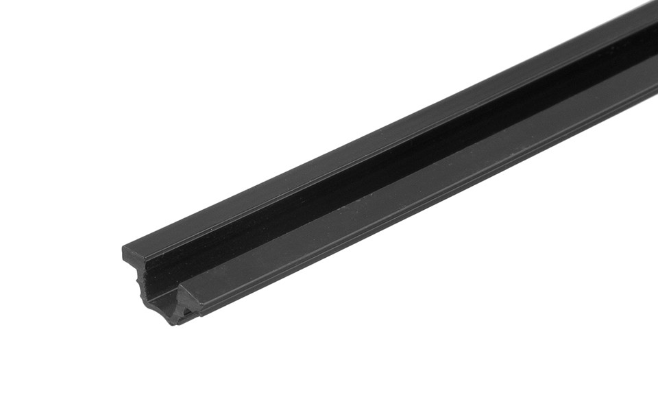 STRONG műanyag ajtóvasalat felső/alsó vezetés 1,2m fekete