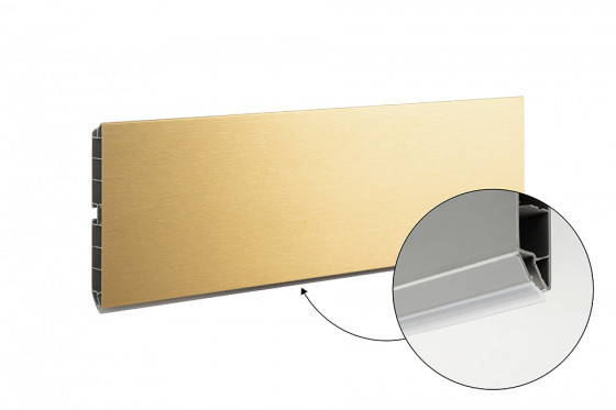 SCILM szokli lábazati takaró előlap 100 mm (2m), arany csiszolt